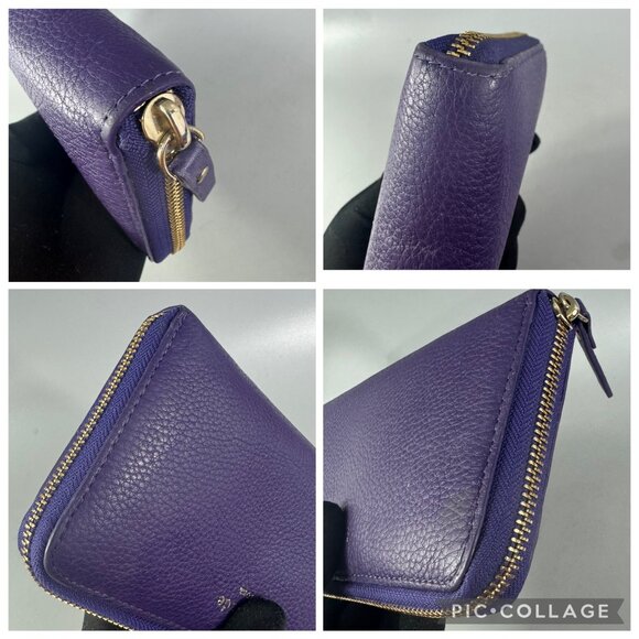 Kate Spade Lacey Cobble Hill Dark Violet Leather Zip Clutch Wallet (Ret$198) - Picture 15 of 15